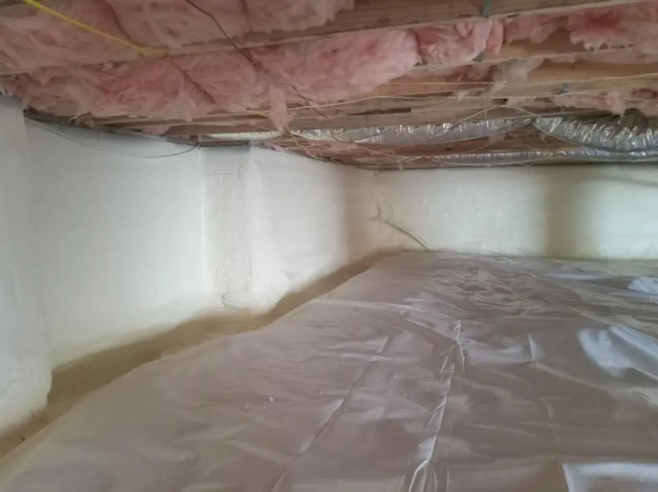 Crawl space encapsulation with closed-cell spray foam for Attic Insulation in Timnath